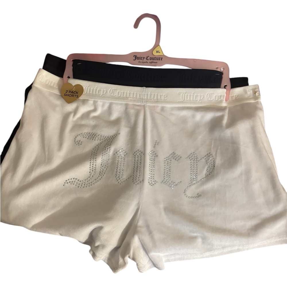 Juicy Couture White and Black Shorts Set